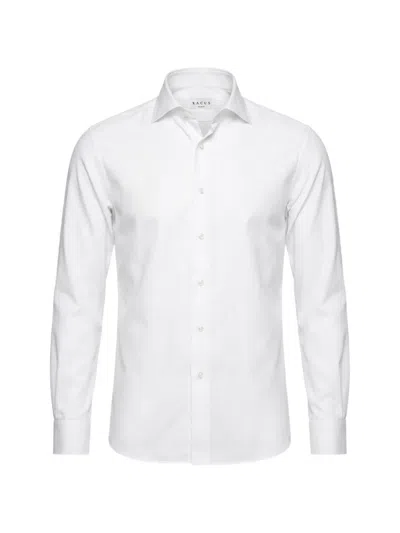 Xacus Long-sleeved Button-down Shirt In White