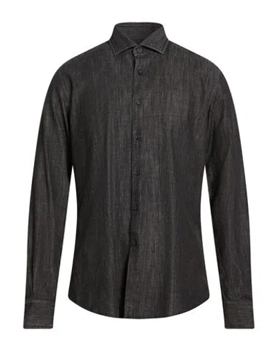 Xacus Man Denim Shirt Black Size 17 Cotton