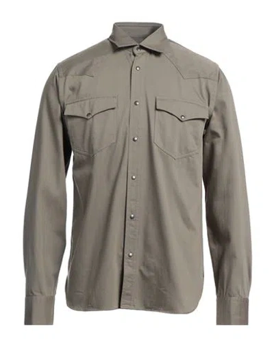 Xacus Man Denim Shirt Grey Size 15 ½ Cotton In Gray