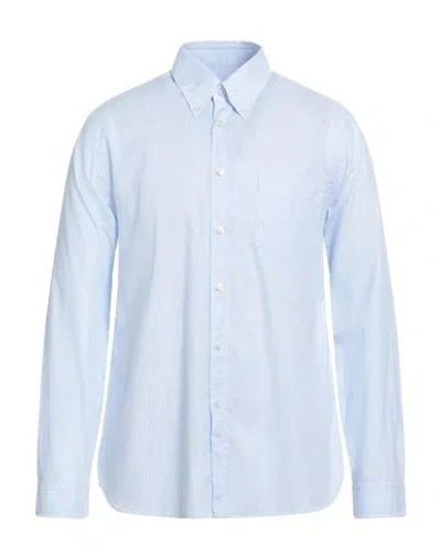 Xacus Man Shirt Azure Size 17 ½ Cotton In Blue