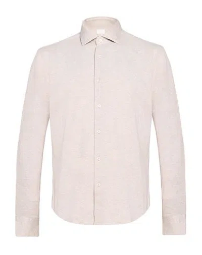 Xacus Man Shirt Beige Size 15 ½ Cotton In Pink