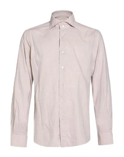 Xacus Man Shirt Beige Size 15 ½ Cotton In Animal Print