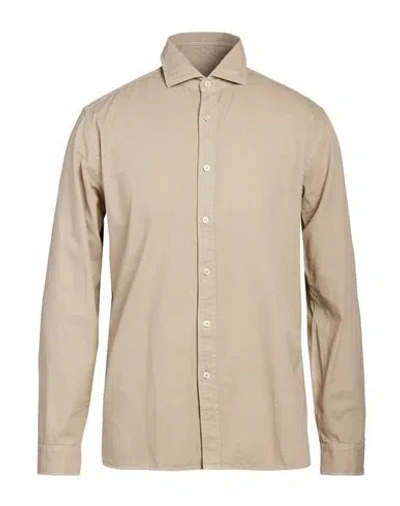 Xacus Man Shirt Beige Size 15 ¾ Cotton