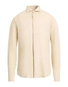 Xacus Man Shirt Beige Size 15 ¾ Linen In Neutral