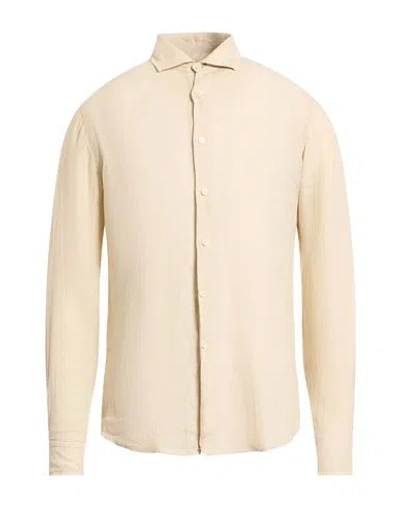 Xacus Man Shirt Beige Size 15 ¾ Linen In Neutral