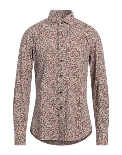 Xacus Man Shirt Beige Size 16 ½ Polyamide, Elastane In Sand