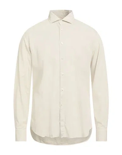 Xacus Man Shirt Beige Size 17 Cotton