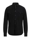 Xacus Man Shirt Black Size 15 Cotton