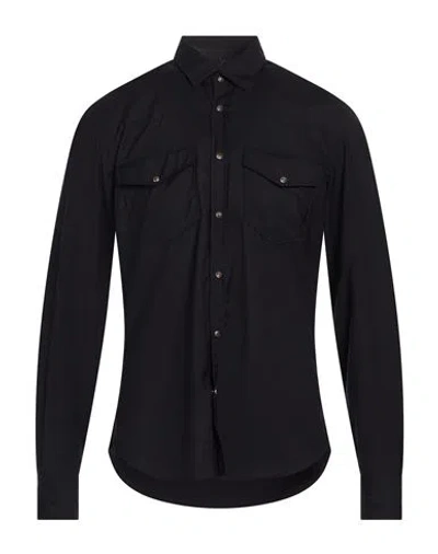 Xacus Man Shirt Black Size 15 ¾ Virgin Wool