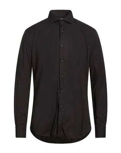 Xacus Man Shirt Black Size 16 Cotton