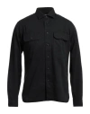 Xacus Man Shirt Black Size 16 Cotton