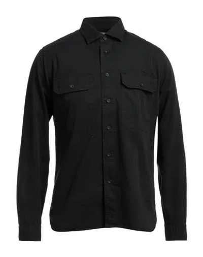 Xacus Man Shirt Black Size 16 Cotton