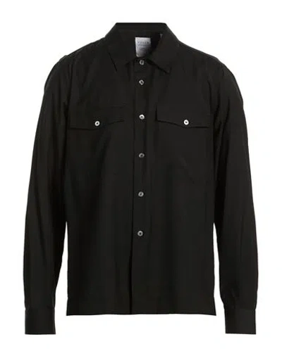Xacus Man Shirt Black Size 16 Virgin Wool