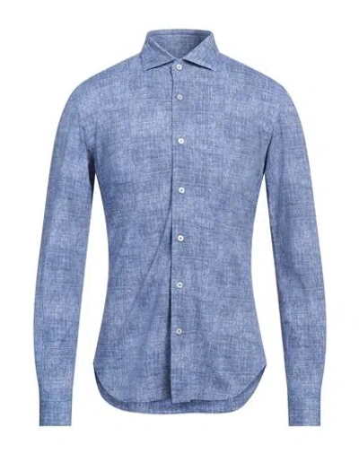 Xacus Man Shirt Blue Size 15 ½ Polyamide, Elastane