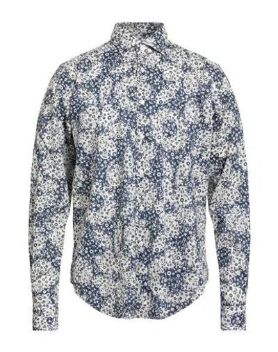 Xacus Man Shirt Blue Size 16 Cotton