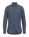Xacus Man Shirt Blue Size 16 Cotton In Blue