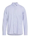 Xacus Man Shirt Blue Size 17 Cotton In Blue