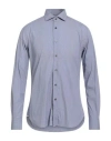 Xacus Man Shirt Blue Size 17 Cotton, Polyamide, Elastane