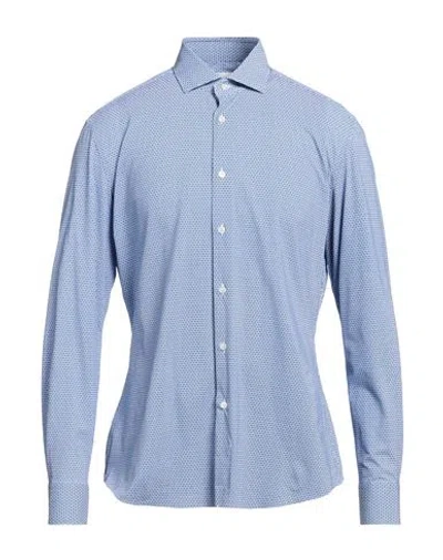 Xacus Man Shirt Blue Size 17 Polyamide, Elastane