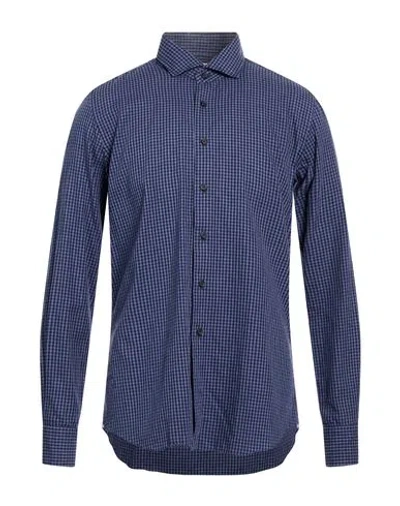 Xacus Man Shirt Blue Size M Cotton
