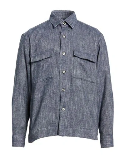 Xacus Man Shirt Blue Size S Cotton, Wool, Polyester, Polyamide
