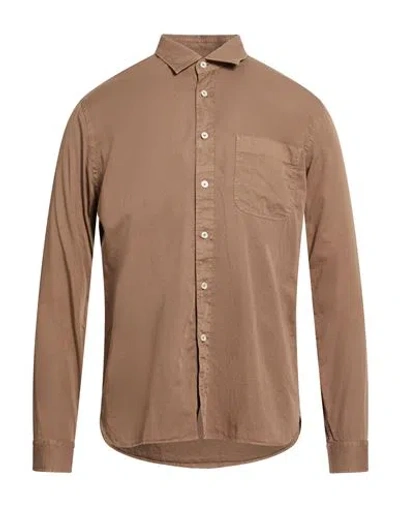 Xacus Man Shirt Brown Size 15 ½ Cotton