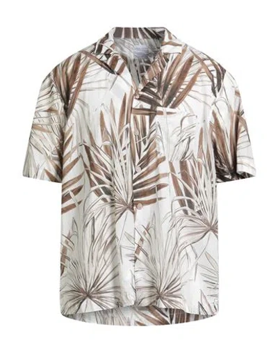 Xacus Man Shirt Brown Size 17 ½ Cotton