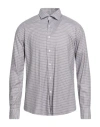 Xacus Man Shirt Brown Size 17 ½ Cotton, Lyocell In Gray