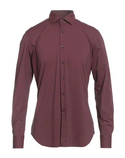 Xacus Man Shirt Burgundy Size 15 ¾ Polyamide, Elastane In Red