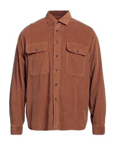 Xacus Man Shirt Camel Size 16 Cotton In Beige