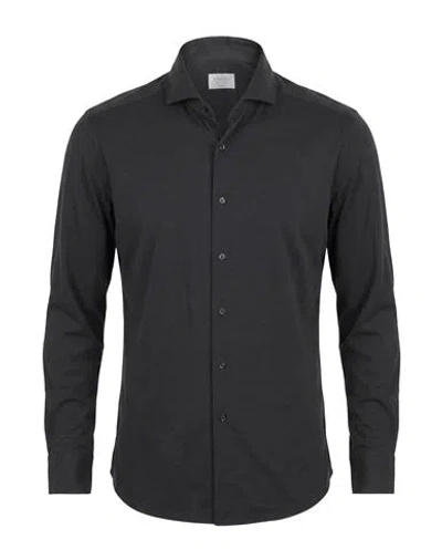 Xacus Man Shirt Charcoal Size 16 ½ Polyamide, Elastane In Grey