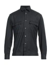 Xacus Man Shirt Charcoal Size 16 Virgin Wool In Gray