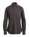 Xacus Man Shirt Dark Brown Size 15 ¾ Polyamide, Elastane
