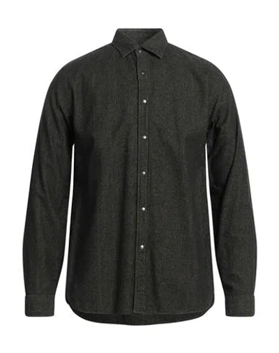 Xacus Man Shirt Dark Green Size 16 Cotton