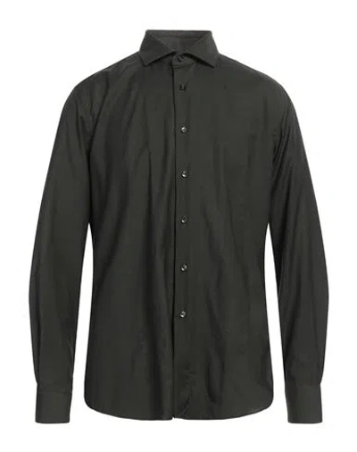 Xacus Man Shirt Dark Green Size 16 ½ Virgin Wool