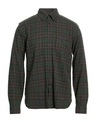 Xacus Man Shirt Dark Green Size Xl Cotton