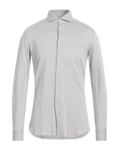 Xacus Man Shirt Dove Grey Size 17 ½ Cotton In Gray