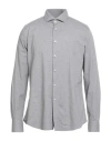 Xacus Man Shirt Grey Size 17 ½ Cotton, Elastane In Gray