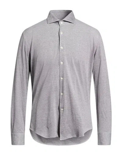 Xacus Man Shirt Grey Size 17 ½ Cotton In Gray