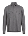 Xacus Flap-pocket Shirt In Gray