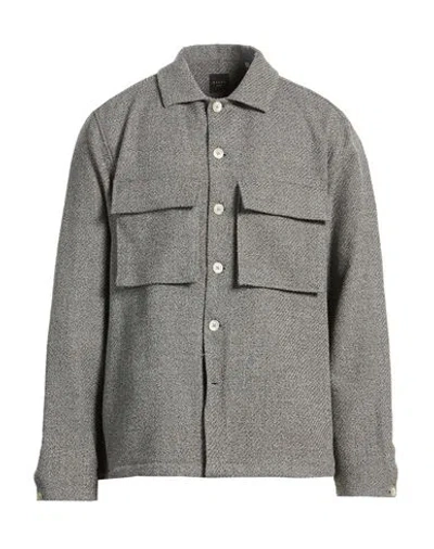 Xacus Man Shirt Grey Size L Virgin Wool, Polyamide In Black