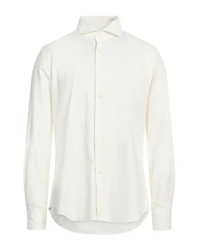 Xacus Man Shirt Ivory Size 15 ½ Cotton, Elastane In White