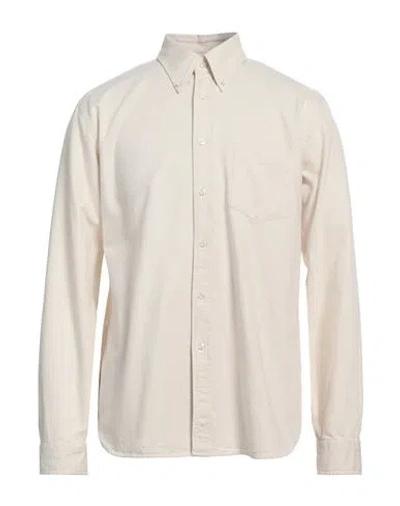 Xacus Man Shirt Ivory Size 16 Cotton In White