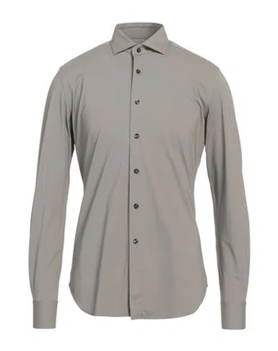 Xacus Man Shirt Khaki Size 15 ½ Polyamide, Elastane In Sand