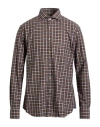 Xacus Man Shirt Khaki Size 16 ½ Cotton In Brown
