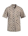 Xacus Man Shirt Khaki Size 16 ½ Polyamide, Elastane In Beige