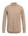 Xacus Man Shirt Khaki Size 17 ½ Cotton In Beige