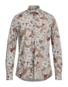 Xacus Man Shirt Khaki Size 17 ½ Cotton In Multi