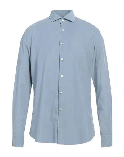 Xacus Man Shirt Light Blue Size 16 Cotton