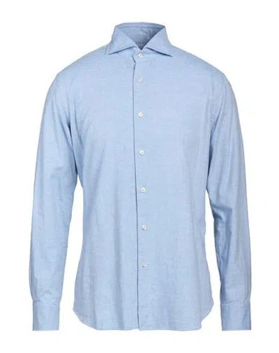 Xacus Man Shirt Light Blue Size 16 Cotton